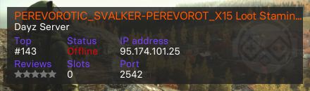 PEREVOROTIC_SVALKER-PEREVOROT_X15 Loot Stamina + HARDCORE