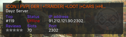ICON | PVP| GER | +TRAIDER| +LOOT |+CARS |+HIGH FPS | MAX:6 GRP