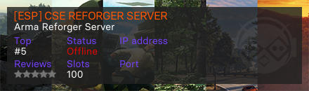 [ESP] CSE REFORGER SERVER