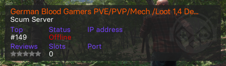 German Blood Gamers PVE/PVP/Mech /Loot 1,4 Dedicated