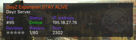 DayZ Expansion STAY ALIVE