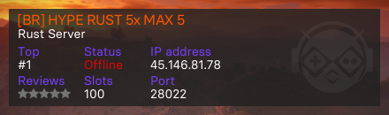 [BR] HYPE RUST 5x MAX 5