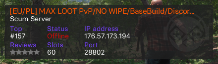 [EU/PL] MAX LOOT PvP/NO WIPE/BaseBuild/Discord/No Admin Abuse