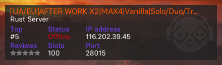 [UA/EU]AFTER WORK X2|MAX4|Vanilla|Solo/Duo/Trio/Quad|