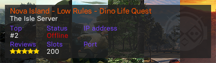Nova Island - Low Rules - Dino Life Quest