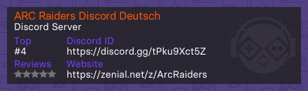 ARC Raiders Discord Deutsch