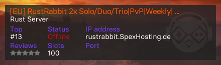 [EU] RustRabbit 2x Solo/Duo/Trio|PvP|Weekly| Noob Friendly