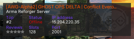 [AWG-Alpha2] GHOST OPS DELTA | Conflict Everon | PS5-XBOX-PC Crossplay |ACTIVE ADMINS discord.awg.io