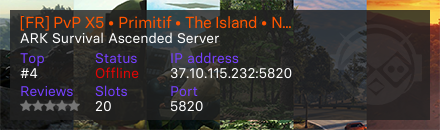 [FR] PvP X5 • Primitif • The Island • No Mods • No Cluster