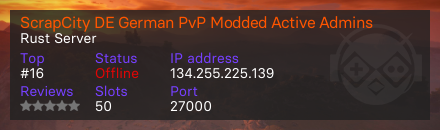 ScrapCity DE German PvP Modded Active Admins