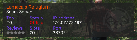 Lumaca´s Refugium - Server Scum