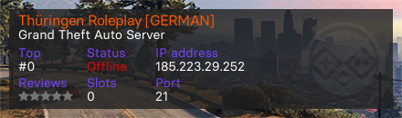 Thüringen Roleplay [GERMAN] - Server Grand Theft Auto