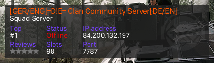 [GER/ENG]=D!E= Clan Community Server[DE/EN] - Server Squad