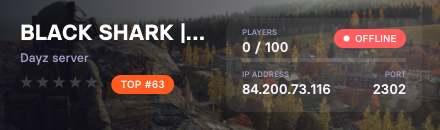BLACK SHARK |FULL PVP|3PP|LOOTx10|CARS+|GUNS+|KOT|DROP