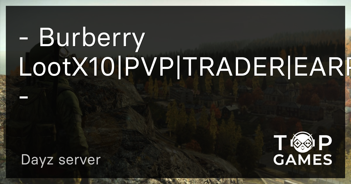  Burberry LootX10PVPTRADEREARPLUGSSTAMINACOOPMAP сервер Dayz