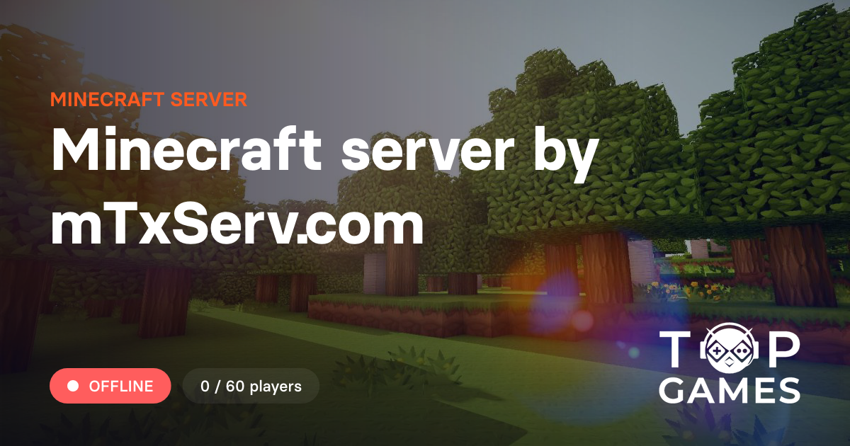 Minecraft server by mTxServ.com - Minecraft Server
